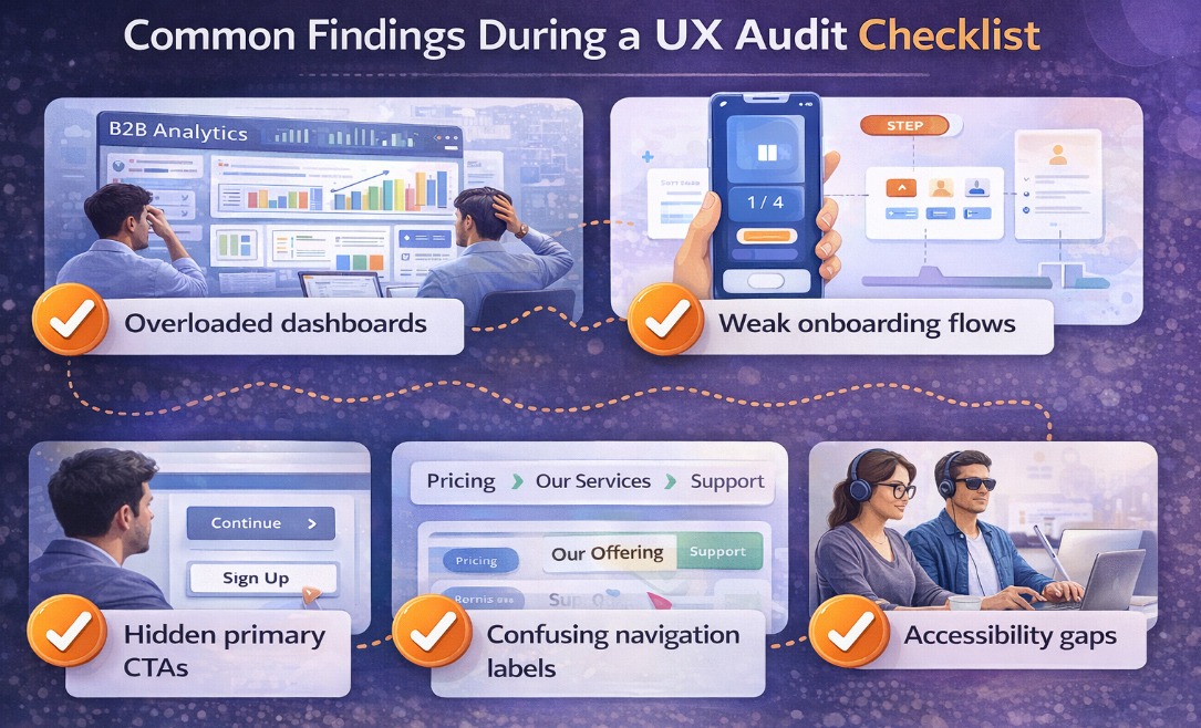 Common UX audit findings checklist
